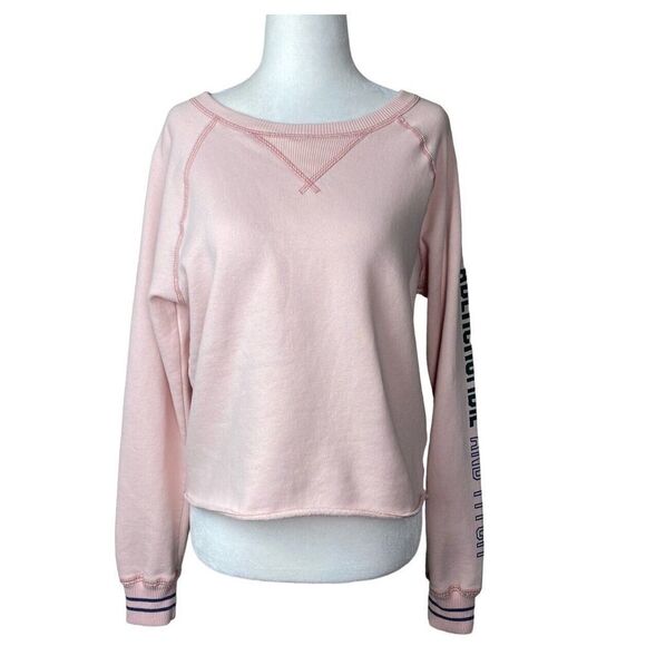 Abercrombie & Fitch Sweater Womens Extra Small Pink Cropped Lightweight Casual - Picture 2 of 9